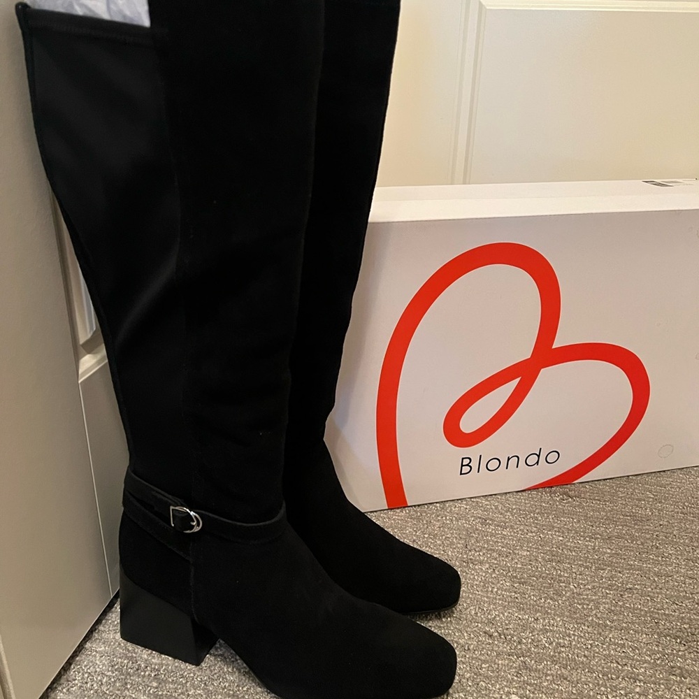 Blondo Women's Black Knee-High Boots Size 8W - NEW NEVER WORN